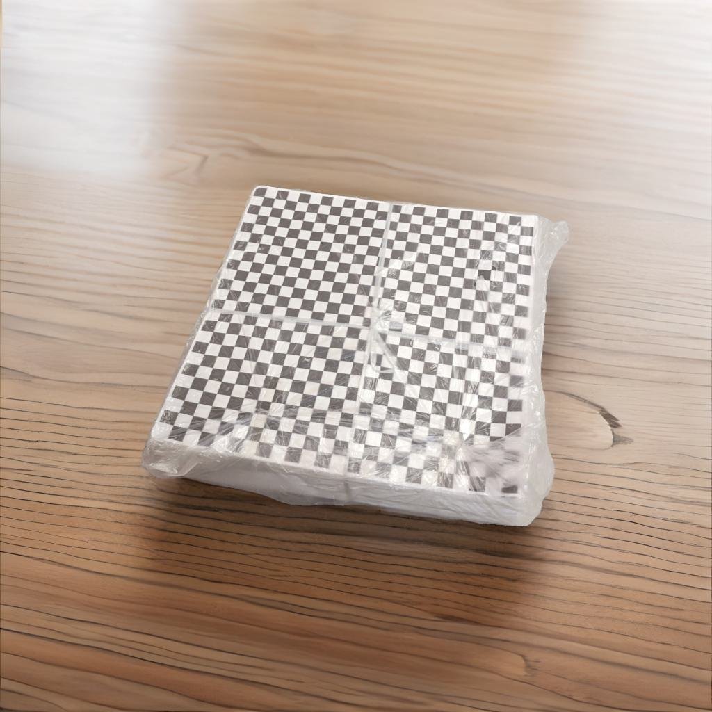 Checkered Wax Paper Basket Liners 5000ct (5 Packs of 1000 per case)